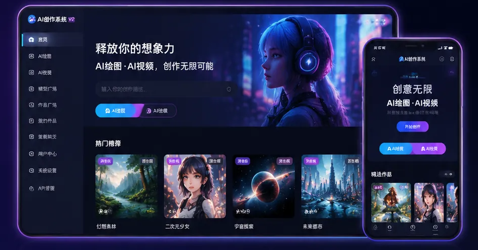 AI绘图视频系统V2安装教程|PHP宝塔一键部署全攻略插图1_崭新源码 AI绘图视频系统V2安装教程|PHP宝塔一键部署全攻略插图1_崭新源码