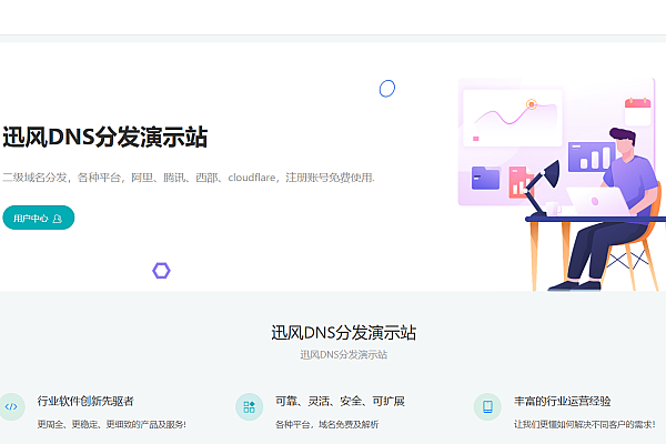 最新迅风DNS二级域名分发系统开心版：多平台API解析支持，适配宝塔/1Panel环境