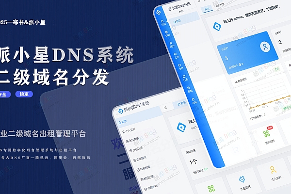 2025派小星DNS二级域名分发公测：阿里云、腾讯云、Cloudflare、华为云等DNS全平台自助管理