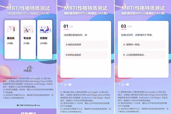 ThinkPHP运营版MBTI人格测试源码，十六型职业性格测试，开源完整无加密