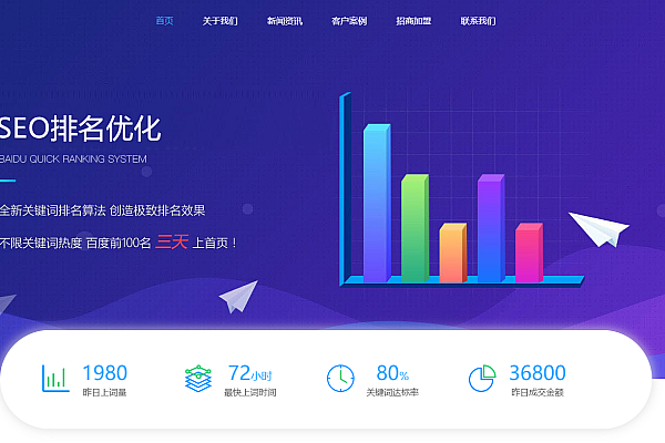 IT软件公司SEO快排网站模板，PbootCMS免费授权大气企业源码