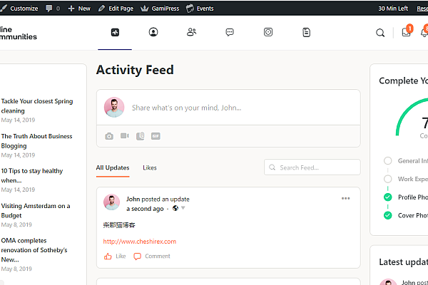 BuddyBoss Theme v2.15.0汉化破解版：专业WordPress在线学习社区主题