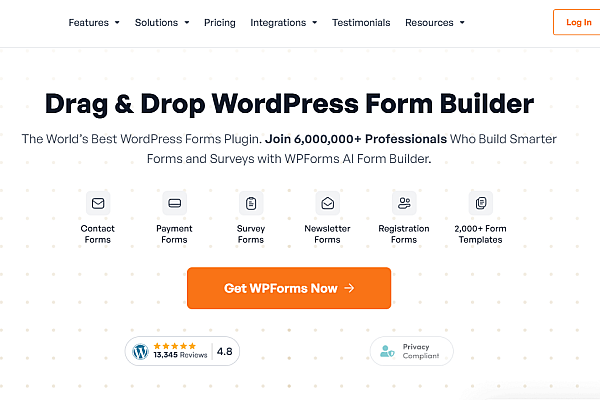 WPForms Pro v1.10.0.1 破解版下载 – 高级WordPress表单插件