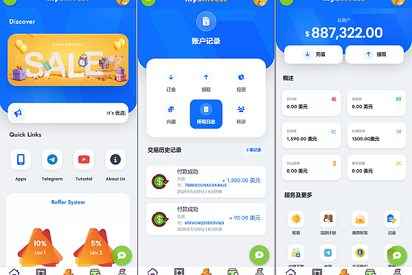 多语言投资返利理财平台系统——多级佣金与多元支付