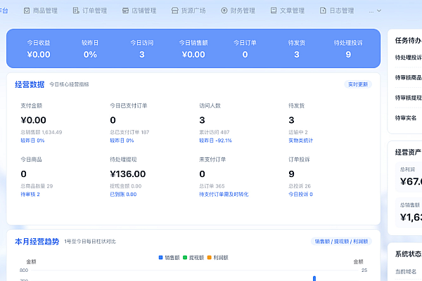 熵云1.6.8全品类多商户全品类发卡系统 ·无人值守
