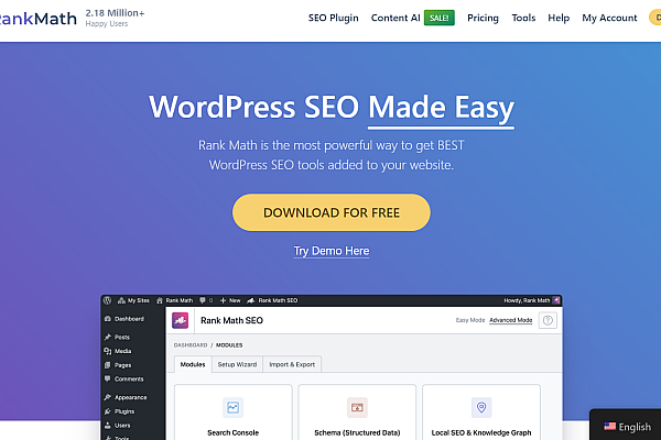Rank Math Pro v3.0.117 已激活破解版WordPress SEO插件下载